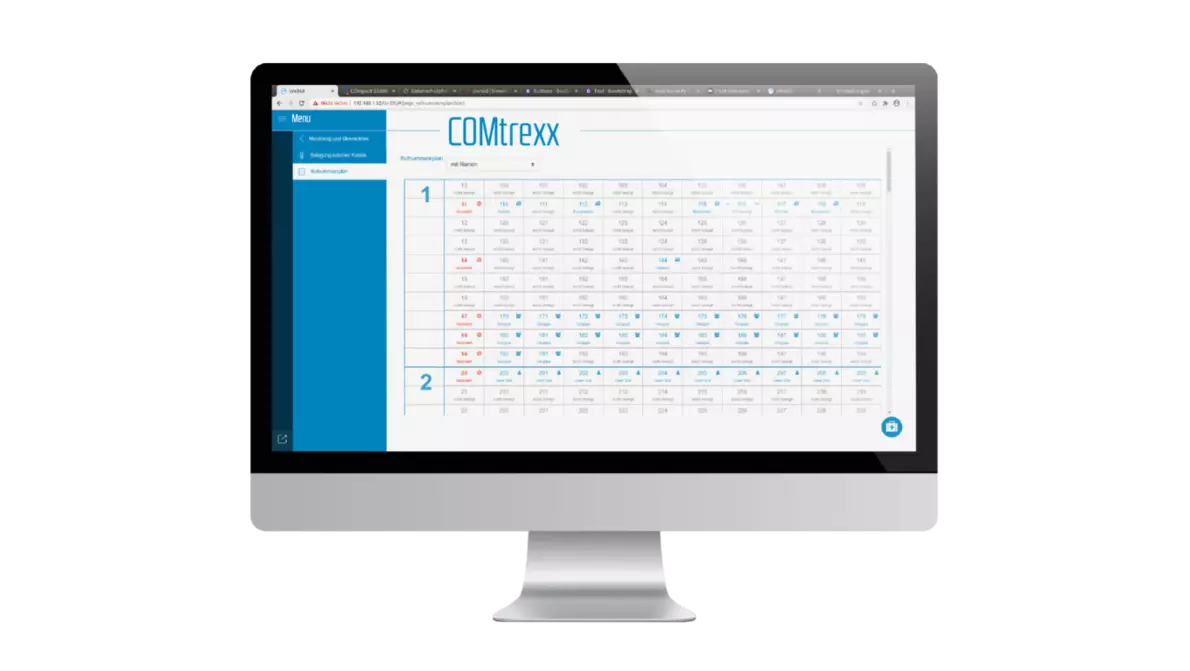COMtrexx VM Frontalansicht eines Mac Displays auf dem COMtrexx VM läuft