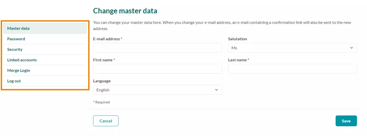 ENG komsa login change masterdata
