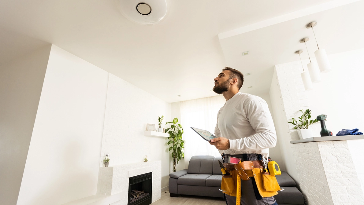 Handwerker in Wohnung