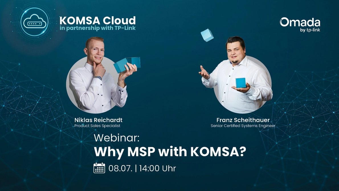 Abbildung beider Referenten vom ersten KOMSA Cloud Webinar
