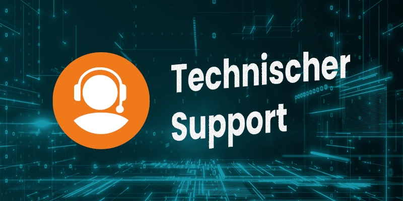Button zum Thema Technischer Support mit innovaphone und KOMSA