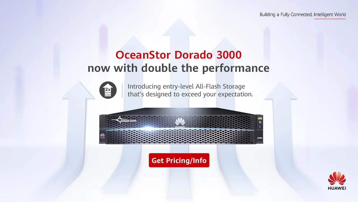 Bildkonstruktion für die Storagelösung OceanStor Dorado 3000 von Huawei