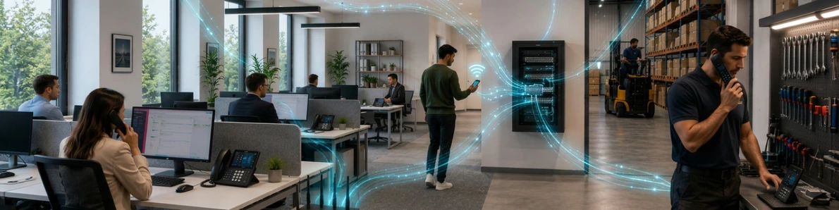 Wirtschaftliche KMU-Projekte Vernetzte Büro- und Lagerumgebung mit Yealink Kommunikationslösungen und TP-Link Netzwerkinfrastruktur.
