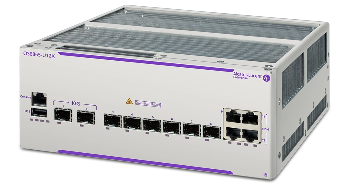 Ein Produktbild des Hardened Ethernet Switches OmniSwitch 6865 von ALE
