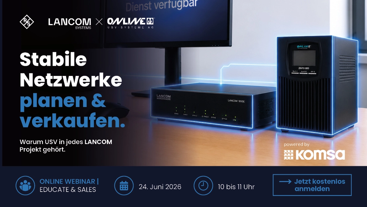 Webinaranmeldung LANCOM X ONLINE USV