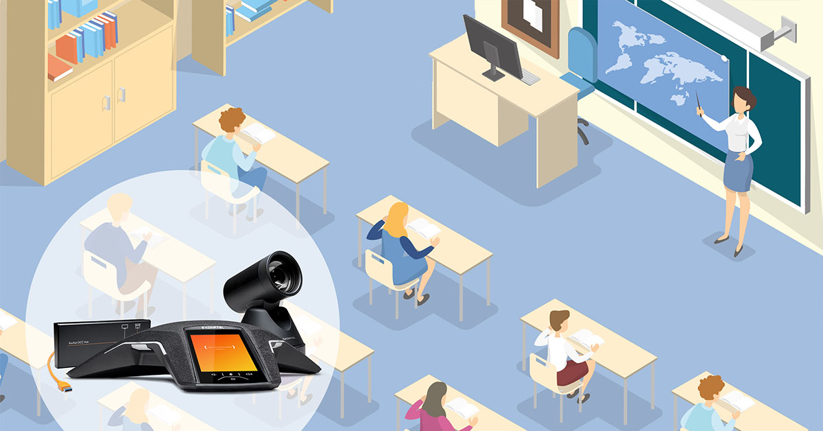 Konftel großes digitales Klassenzimmer