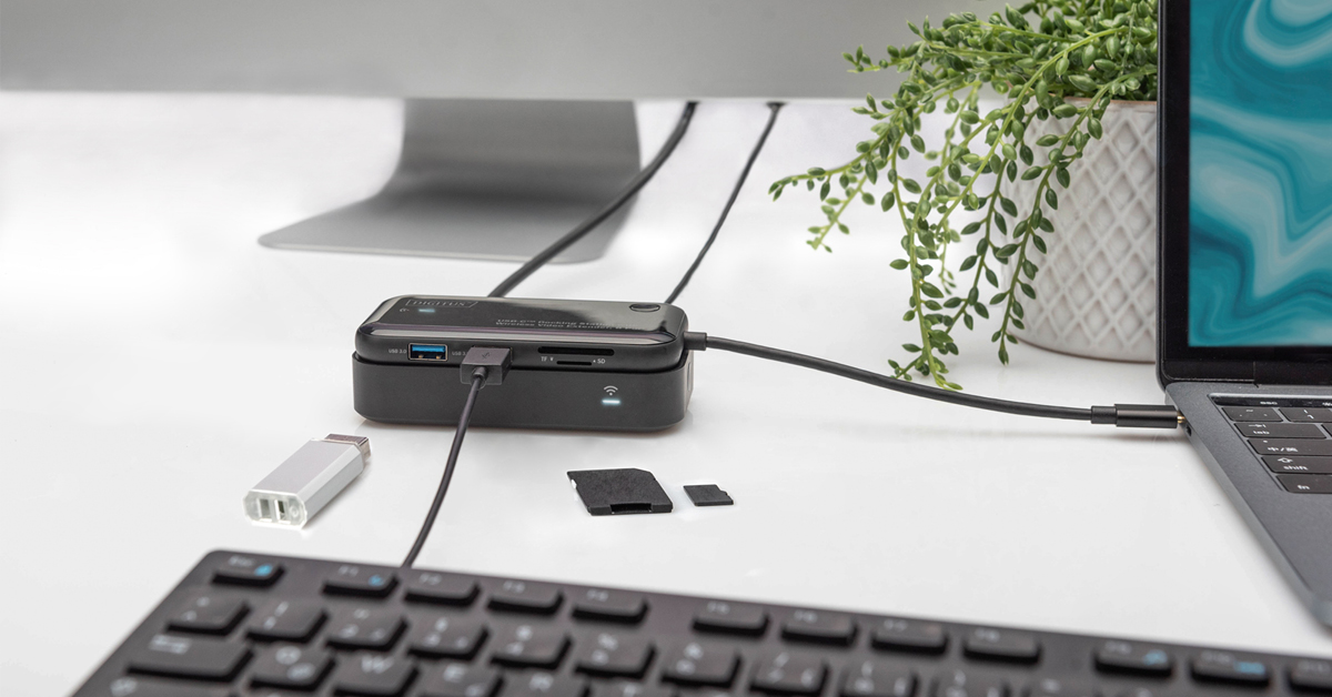 DIGITUS USB-C™ Docking Station mit Wireless Video Extender, 8-Port DIGITUS USB-C™ Docking Station mit Wireless Video Extender, 8-Port